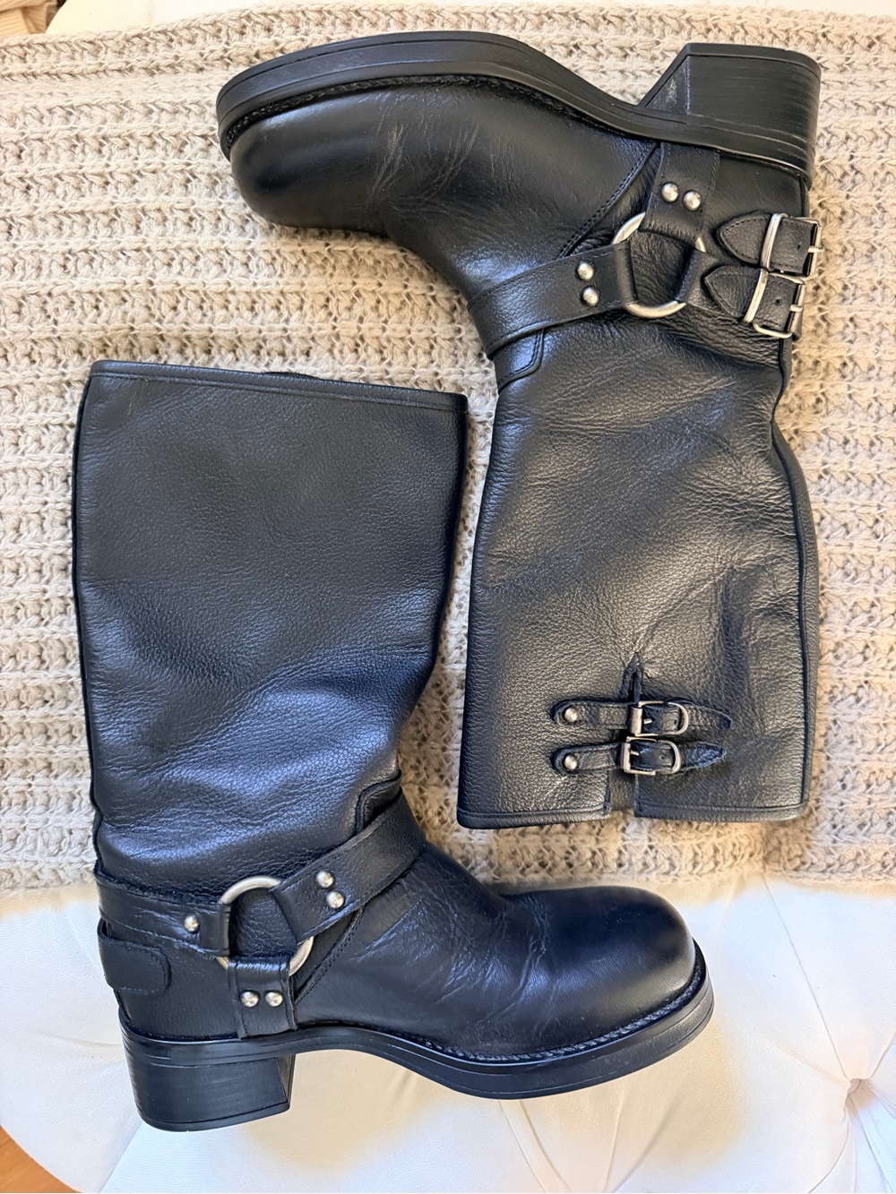 Steve Madden Astor Black Leather Boots - Picture 12 of 13